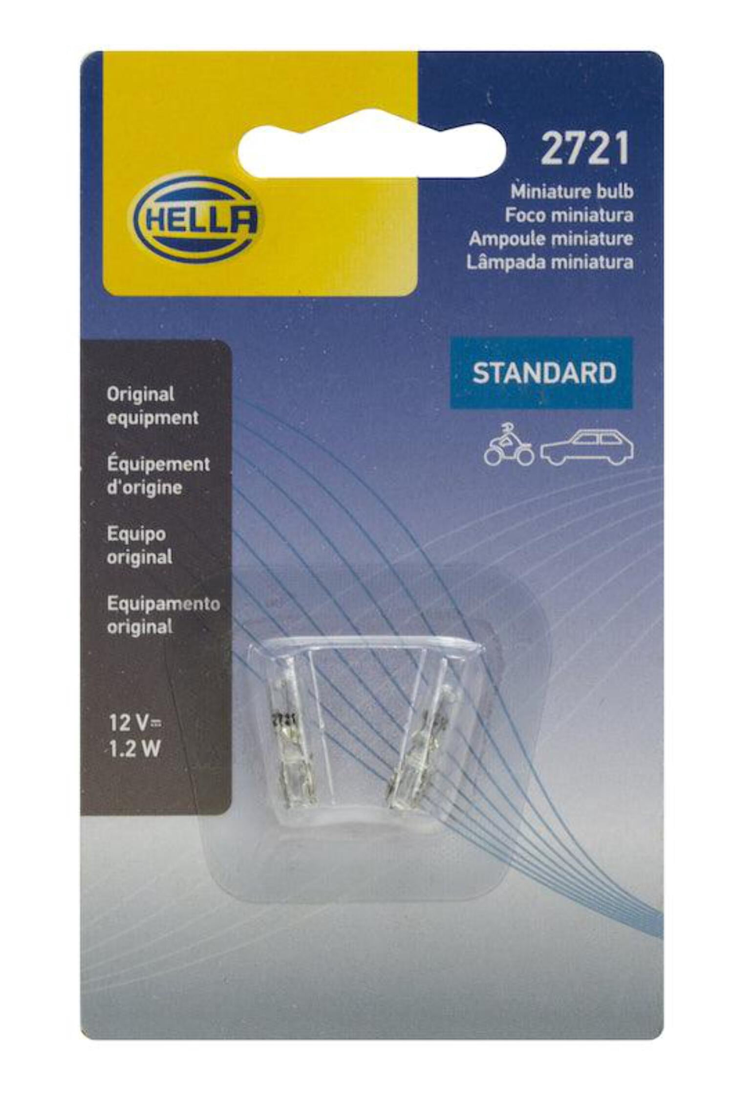 HELLA 2721TB Bulb 2721 12V 1.2W W2X4.6D T1.5 (2) Multi