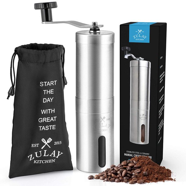 Stainless Steel Manual Burr Adjustable Coffee Grinder