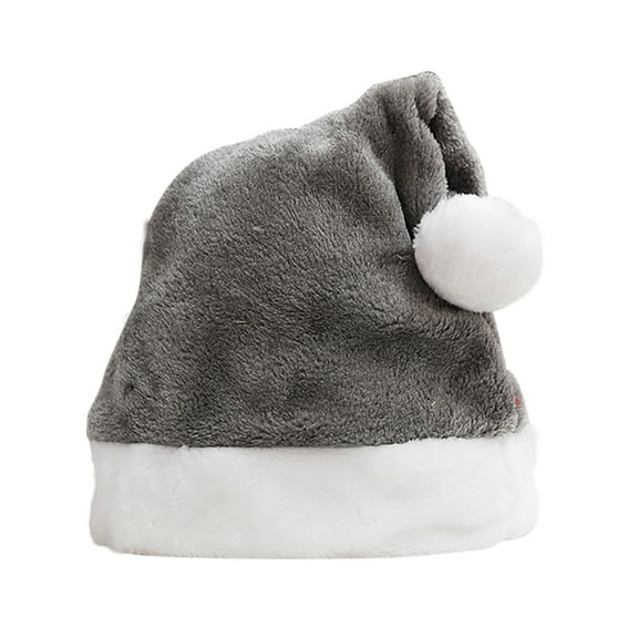 Plush Velvet Christmas Santa Hat for Adults Soft Thickened Unisex Holiday Headwear Festive Costume Accessory for New Year Parties Winter Events and Christmas Photo Shoots