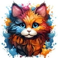 thumbnail image 3 of CafePress - Cute Cat Watercolor Men's Value T Shirt - Men's White Classic Cotton T-Shirts, 3 of 4