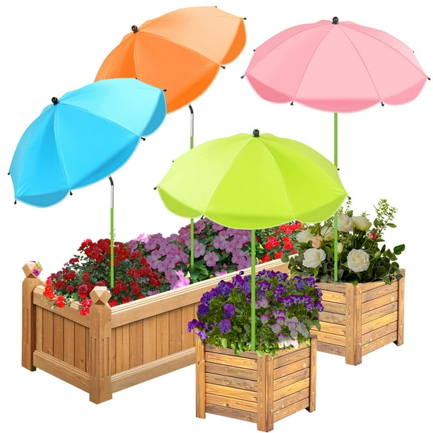 Sombrillas para plantas Axcoix de 66 cm de diámetro, 110 cm de altura, ajustables