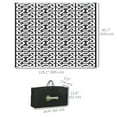 thumbnail image 3 of Outsunny Waterproof Outdoor Rug with Carry Bag, 8' x 10', Black, White Chain, 3 of 10