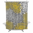 thumbnail image 2 of Vintage Floral Shower Curtain for Bathroom Decor, Pastoral White Yellow Chrysanthemum Waterproof Fabric Shower Curtain, 36"x72" Set with 12 Hooks, 2 of 9