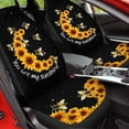 thumbnail image 4 of Uourmeti Automobile Seat Cover Sets 2 Pack, Sunflower Bees Print Car Accessories Interior Decor for Men, Durable Washable Auto Elastic Front Seat Cover, 4 of 7