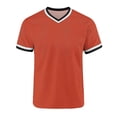 thumbnail image 6 of Men's Short Sleeve V Neck T-Shirt Athletic Mesh Performance Workout Tops Striped Quick Dry Moisture Wicking Tee Breathable Jersey Style Fitness Shirt for Jogging, 6 of 7