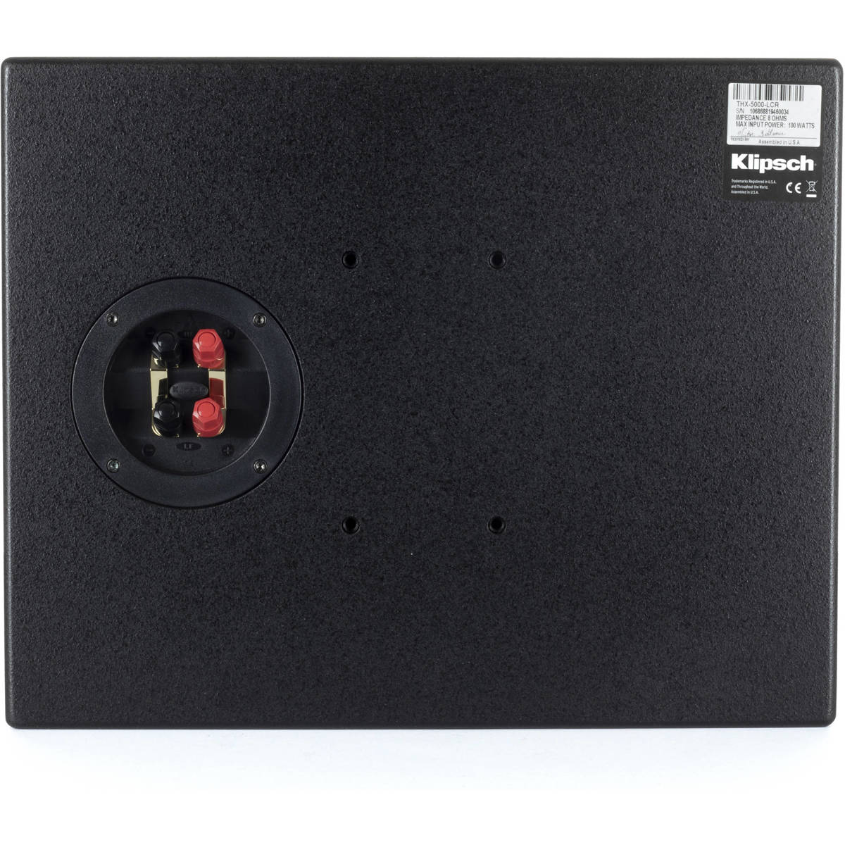 Klipsch THX-5000-LCR Dual 5.25" 100W 2-Way Loudspeaker, Black