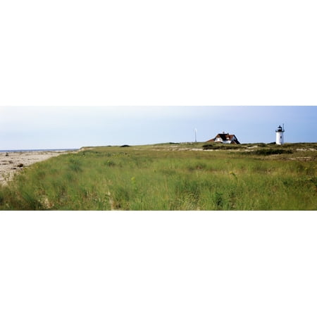Lighthouse Beach Cape Cod Lighthouse on the beach Race Point Light Provincetown Cape Cod Barnstable County Massachusetts USA Poster Print ()