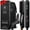 Black, variant on Heated Beard Straightener for Men, 5 Temperature Settings, Anti-Scald, Grooming Tool, Straightening Brush with Beard Shaper and Travel Bag