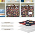 thumbnail image 4 of Yayeee Foldable Storage Basket for Shelves with Handles Set of 2 Waterproof Cloth Bins, Small Colorful Flower, 4 of 7
