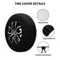 thumbnail image 2 of Salouo Daisies Flowers Print Spare Tire Cover 14-17 inch Spare Tire Protector Universal Tough Tire Wheel Cover for Trailer SUV and Truck-17 inch, 2 of 6