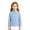 Sky Blue #021, variant on Girls Striped Turtleneck Shirt Kids Long Sleeve Mock Neck Layering Tee Fall Winter School Casual Top
