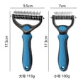 thumbnail image 3 of AuroraX Pet Hair Removal Comb Long Hair Dematting Comb for Dogs Double Sided 17+9 Teeth Blue Easy to Clean Pet Supplies for Dog Cat Blue, 3 of 6