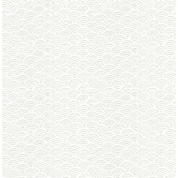 Brewster Sandur Grey Waves Unpasted Non Woven Wallpaper, 20.5-in by 33-ft, 56.4 sq. ft.