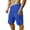 Blue, variant on Haoxianjian Men's Linen Shorts Casual Elastic Waist Drawstring Short Pants Side Cutout Summer Vacation Yoga Golf Classic Fits Shorts with Pockets Beach Wear
