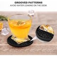 thumbnail image 4 of HAHDAXIA Coasters for Drinks Set of 8, Silicone Drink Coasters with Grooved Pattern, Non-Slip Base, Washable and Heat Resistant Coffee Coasters for Wooden Table, Desk, Kitchen, Office, Bar-Bl, 4 of 7