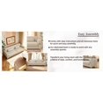 thumbnail image 4 of Modern Beige Plush Fabric 3-Seater Sofa 85.83" with Metal Legs & Removable Pillows for Living Room, 4 of 16