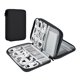 thumbnail image 1 of Bolsa organizadora de cables Miloocul de piel impermeable negra, 1 of 6