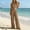 *Brown, variant on ClodeEU Women's Halter Neck Sleeveless Wide Leg Jumpsuit,Smocked Waist Casual Romper Black,Women's Plus L