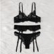 thumbnail image 4 of Gibobby Tangas de mujer sexy encaje Día de San Valentín Calzoncillos Ropa interior Sujetador Ropa de dormir Body Mujeres Liga Lencería Sexy Encaje Íntimos(Negro, CH), 4 of 5