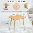 thumbnail image 2 of FORAOFUR Side Table Small End Table Accent Table, Modern Wooden Table Bedside Table for Living Room Bedroom Small Spaces 16.54" H - Nature, 2 of 8