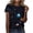 #D Multicolor, variant on Going Out Tops Women's Casual Galaxy Stars Print Short Sleeve Crew Neck Shirt Lightweight Comfort Breathable Slim Fit Pullover Top