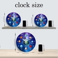 thumbnail image 2 of Slient Wall Clock for Living Room - Blue Wall Clock Battery Operated 14 Inch - Glow in the Dark Wall Clock for Kids, 2 of 6
