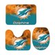 thumbnail image 4 of Juego de 3 alfombras de baño del equipo Dolphins Alfombra antideslizante para baño de 24 x 16 pulgadas, 4 of 7