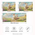 thumbnail image 4 of Haosy Satin Pillowcase for Hair and Skin Standard Cooling Silk Pillow Case with Envelope Closure Cartoon Bunny Walks with Easter Eggs 20"x26", 4 of 9