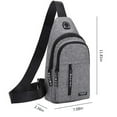 thumbnail image 3 of 7-in-1 Crossbody Backpack - Lightweight Waterproof Chest Bag with Headphone Hole, Adjustable Strap for Hiking/Travel/Gym, Multi-Pocket Anti-Theft Design (11.8x7.1"), 3 of 7