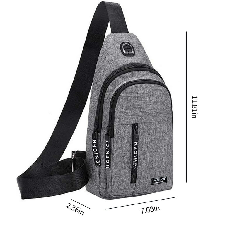 Water Resistant Nylon Sling Backpack Crossbody Chest Daypack with Pockets SEAFEW Small Sling Bag Crossbody Backpack - Anti-Theft Chest  main image 4
