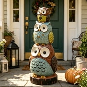 Abble 18 Stacking Owls Sculpture Garden Statue