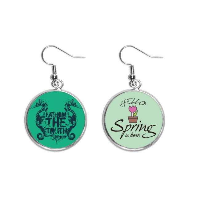 Modelo de vida marina Green Hipocampo Colgante decorativo temporada pendientes de primavera joyas Unbranded M