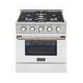 thumbnail image 6 of Pemberly Row 30" Stainless Steel Propane Gas Range in Gold/ White/Silver, 6 of 11