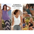 thumbnail image 5 of MOYIKO Tank Tops for Women Summer Sleeveless V Neck Pleated Tops Loose Fit Casual Trendy Basic, 5 of 7
