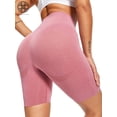 thumbnail image 4 of Luxtrada Women's Activewear Solid Workout Cycling Yoga Running High Waist Pants Biker Shorts, 4 of 6
