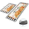 thumbnail image 2 of Pumpkin Kitchen Rugs Set of 2, Farmhouse Buffalo Plaid Fall Kitchen Floor Mat, Non Slip Anti Fatigue Kitchen Mats for Floor, Cushioned Kitchen Runner Rug Set Fall Autumn Thanksgiving Decor, 2 of 6