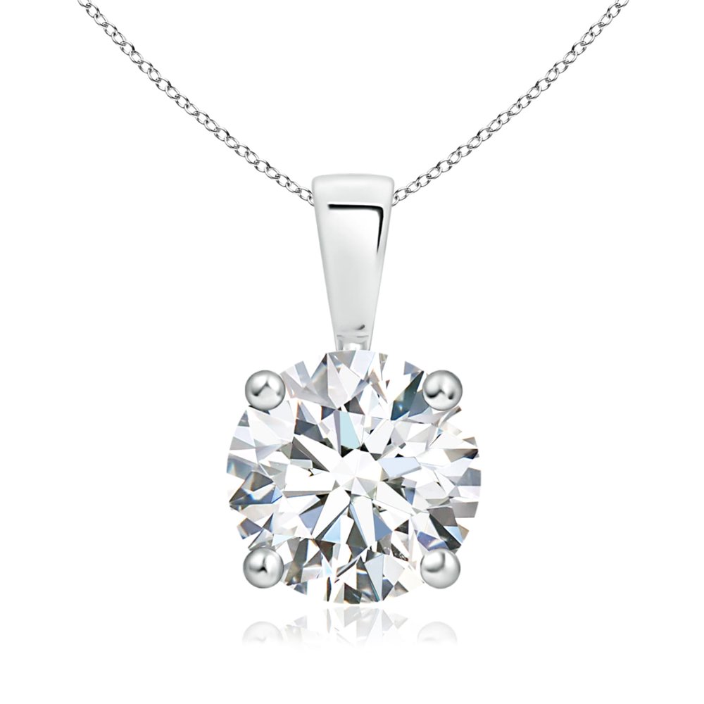 Classic Round Moissanite Solitaire Pendant in Platinum (8mm Moissanite
