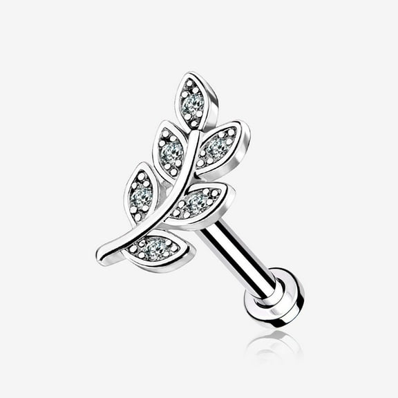 Dainty Leaflet Sparkle Interally Threaded Labret