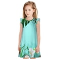 thumbnail image 1 of Balery Tropical Pineapple Camisón de princesa para niñas, pijama de algodón con mangas abullonadas, suave y bonito.-XX-Large, 1 of 6