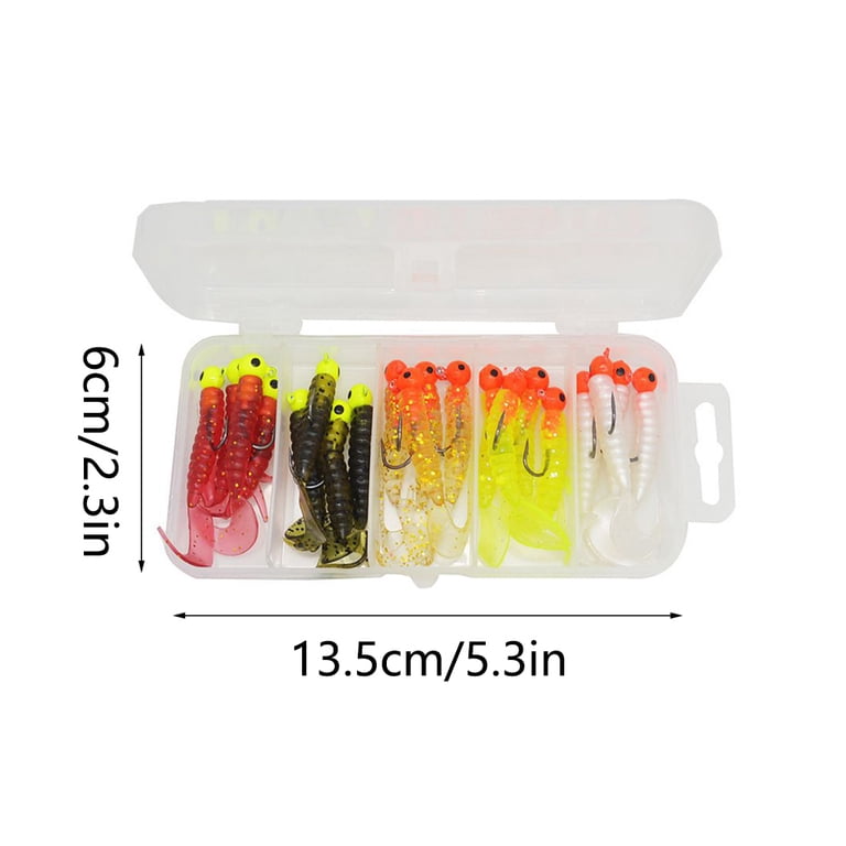 aliexpress fishing soft lures Plastic Kits- 50Pcs  Walleye Nation Creations Curly-Tail Swim Bait 15Pcs Grub