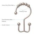 thumbnail image 3 of AmazerBath Shower Curtain Hooks, Rust-Resistant Metal Double Shower Curtain Rings for Curtain Rolling Shower Hooks, 12PCS Shower Rings for Bathroom Shower Curtain Rod, Nickel, 3 of 7