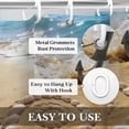 thumbnail image 5 of Starfish Beach Theme Shower Curtain Fabric Tropical Sea Waves Seashell Conch Hawaiian Seaside Scene, Ocean View Cloth Shower Curtains with Hooks for Home Hotel Decor, 5 of 6