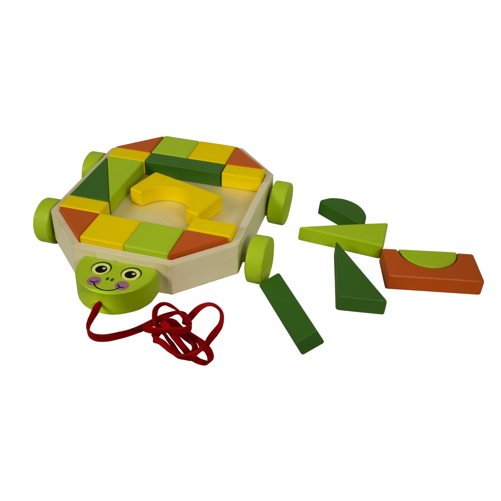 Wooden Turtle Block Wagon