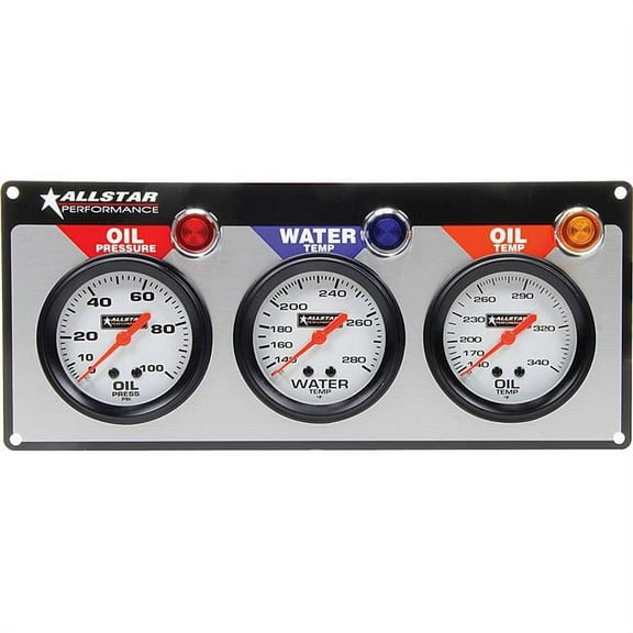 Oil Pressure, Water & Oil Temperature 3 Gauge Panel