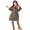 Black, variant on Gupgi Women Private Investigator Cosplay Outfit, Autumn Loose Houndstooth Coat+Hat+Scarf