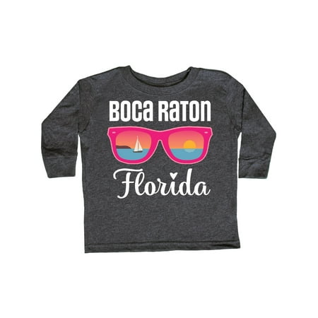 

Inktastic Boca Raton Florida Vacation Gift Toddler Toddler Girl Long Sleeve T-Shirt