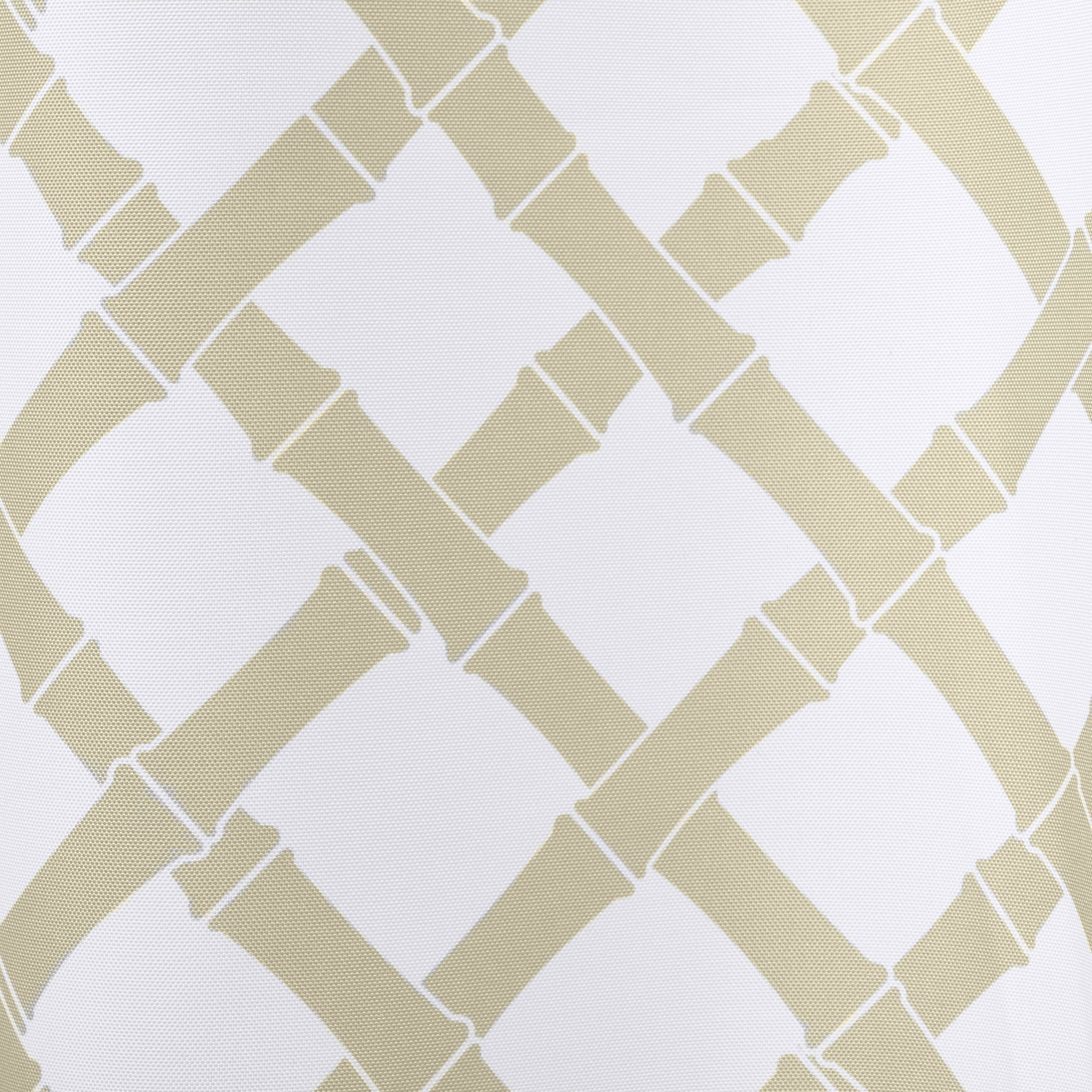 Exclusive Home Curtains Bamboo Trellis Indoor/Outdoor Light Filtering Grommet Top Curtain Panel Pair, 54x84, Khaki/Ivory, Set of 2