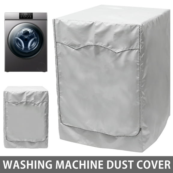 Threns Washing Machine Cover Waterproof Dustproof Washer Dryer Cover with Zipper for Front-loading Machine