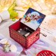 thumbnail image 1 of Caja de música de mano de madera, caja de música pintada con música de Feliz Navidad, exhibición de puesto, regalos exquisitos al por mayor, 1 of 4