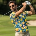 thumbnail image 4 of Uorisanigo Lemon Floral Couple Matching Outfit Golf Shirts for Men Size XL Quick Dry Short Sleeve Shirts Workout Tennis Tops and Womens Golf Dress with Shorts and Pockets, 4 of 8